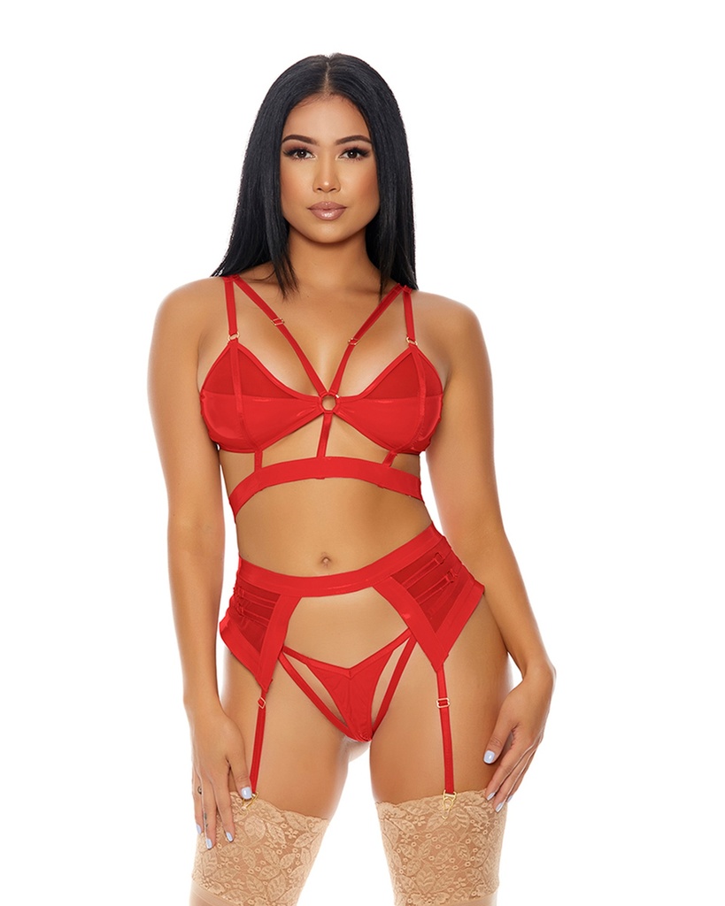 1Pc Gold buckle lingerie teddy: teddy.