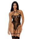 1Pc Gold buckle lingerie teddy: teddy.