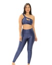 Leggins Colombiano Top Solo Hombro Genova Efecto Cuero