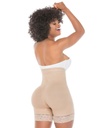 218-C Faja Colombiana Short Levantacola Pretina Alta Beige