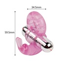 Anillo con mini bala vibrador en forma de conejo