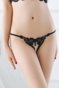 1 piezas tanga con encaje con perla