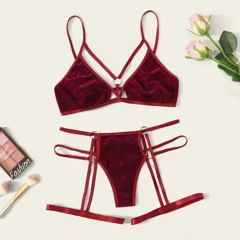 Conjunto de lenceria sexy con tirantes lenceria para mujer