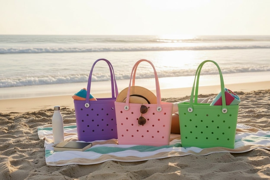 Cartera de Playa Tipo Crocs Mediana