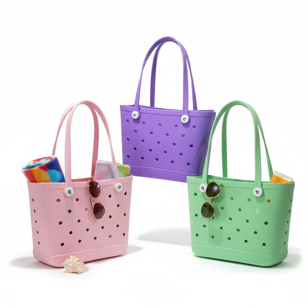 Cartera de Playa Tipo Crocs Mediana
