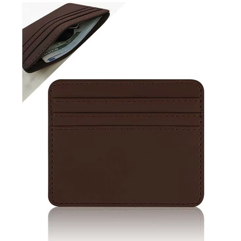 Tarjetero de cuero para hombre