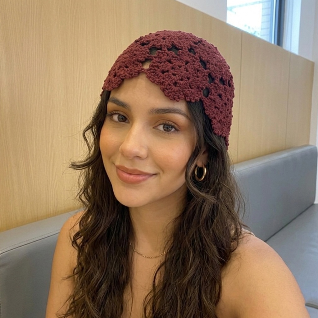 Casquete sin perlas ni flores