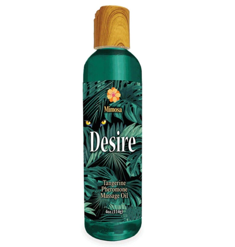 Desire Pheromone Massage Oil - 4 oz Tangerine