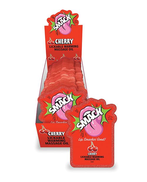 Smack Lickable Warming Massage Oil - Cherry 3 ml pouch - UNIDAD