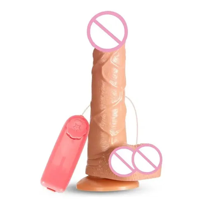 Dildo vibrador con copa de succion con control remoto