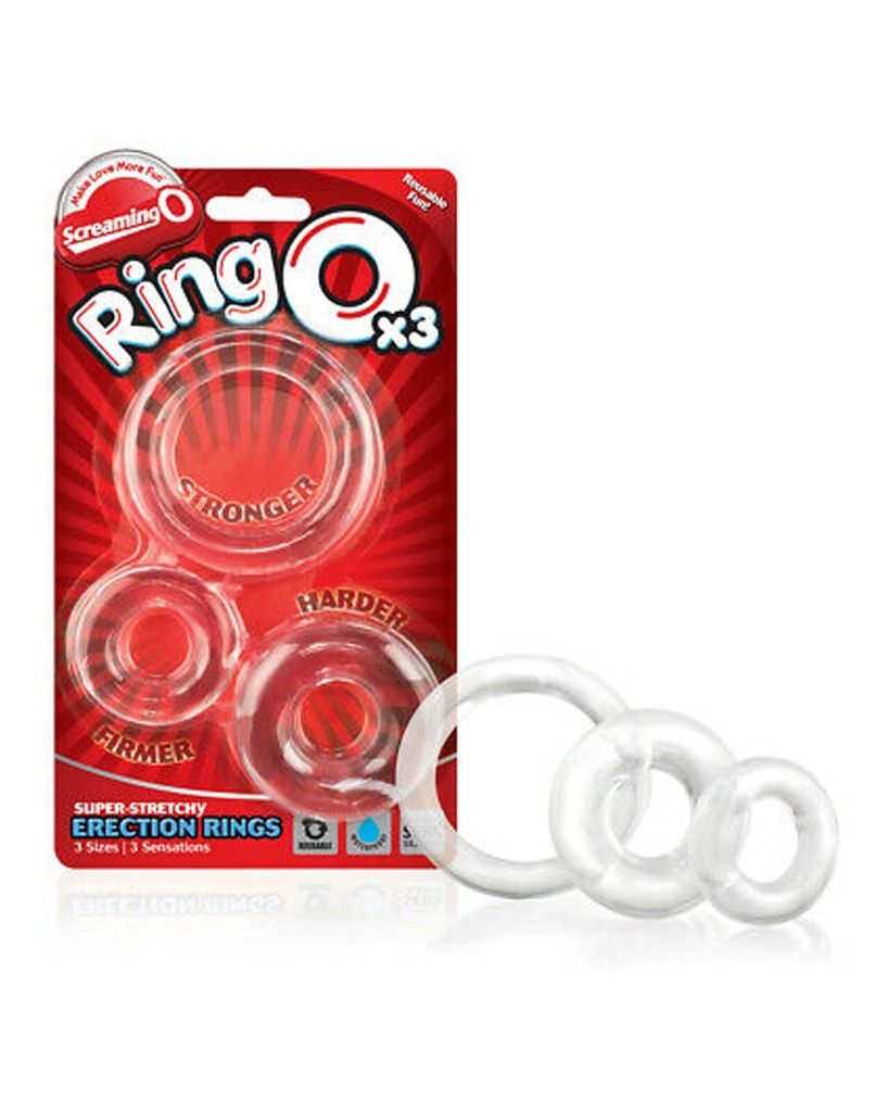 Screaming O RingO - Clear Pack of 3