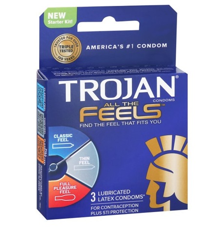 Trojan All the Feels Condoms - Pack of 3