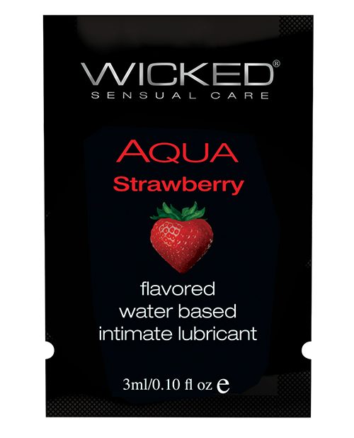 Wicked Sensual Care Aqua Water Based Lubricant-1 oz Strawberry