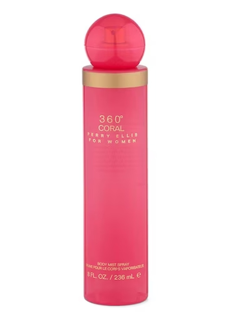 BODY MIST WOMEN PERRY ELLIS 360 CORAL 8.0 OZ SP