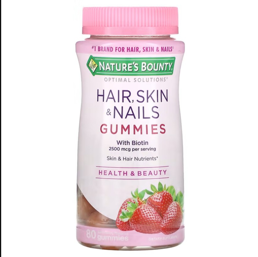 Nature's Bounty gomitas de melatonina para la piel, pelo y unas 80 piezas