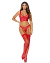 Heart mesh bustier set: bustier and panty.