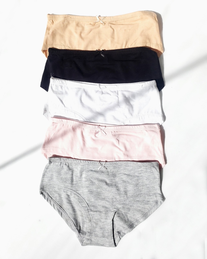 5 Panties de algodÃ³n para niÃ±a