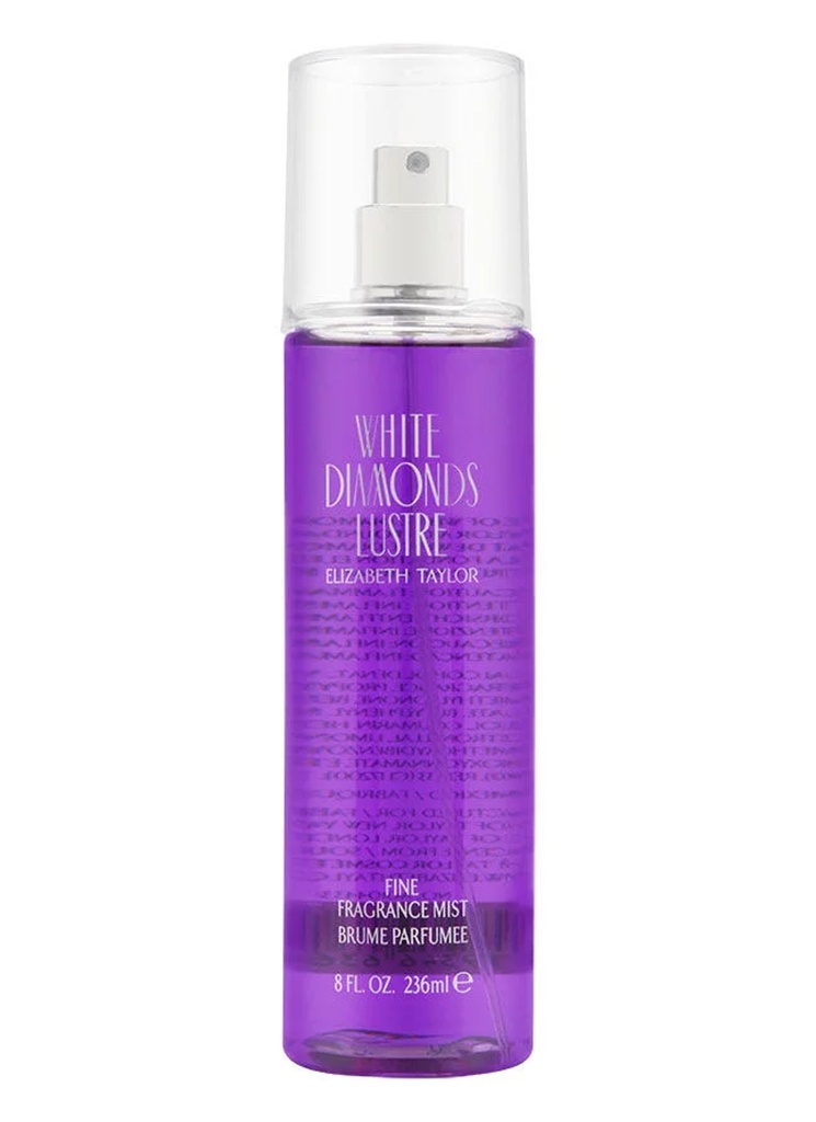 "BODY MIST WOMEN ELIZABETH TAYLOR WHITE DIAMONDS LUSTRE 8.0 OZ."