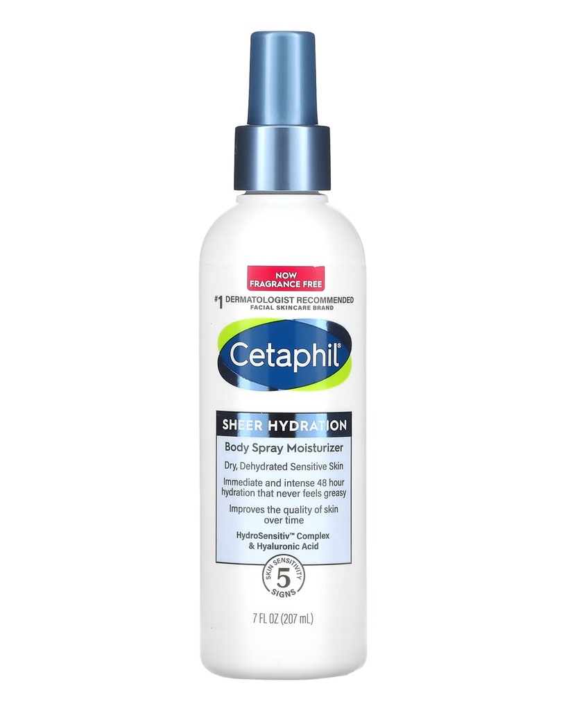 Cetaphil sheer hydration body spray moisturizer 7fl.oz 207ml.