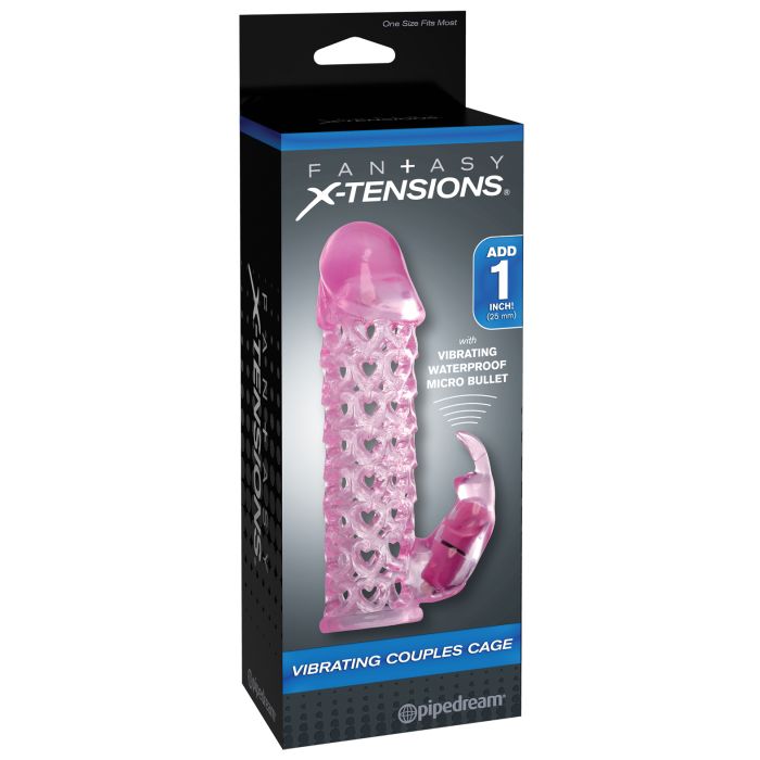 Fantasy X-tensions Vibrating Couples Cage - Pink