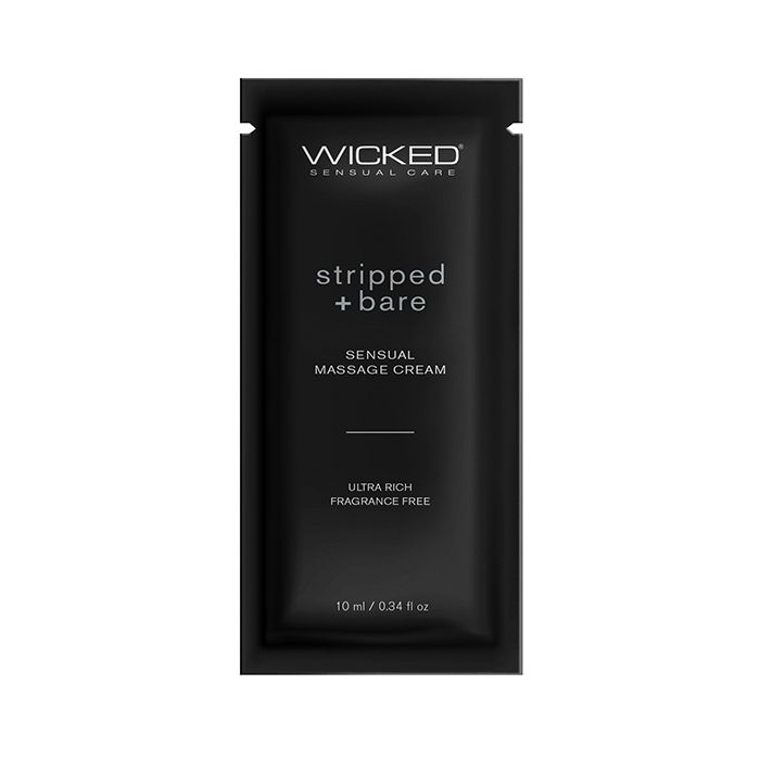 Wicked Sensual Care Stripped &amp; Bare Unscented Massage Cream  - .34 oz