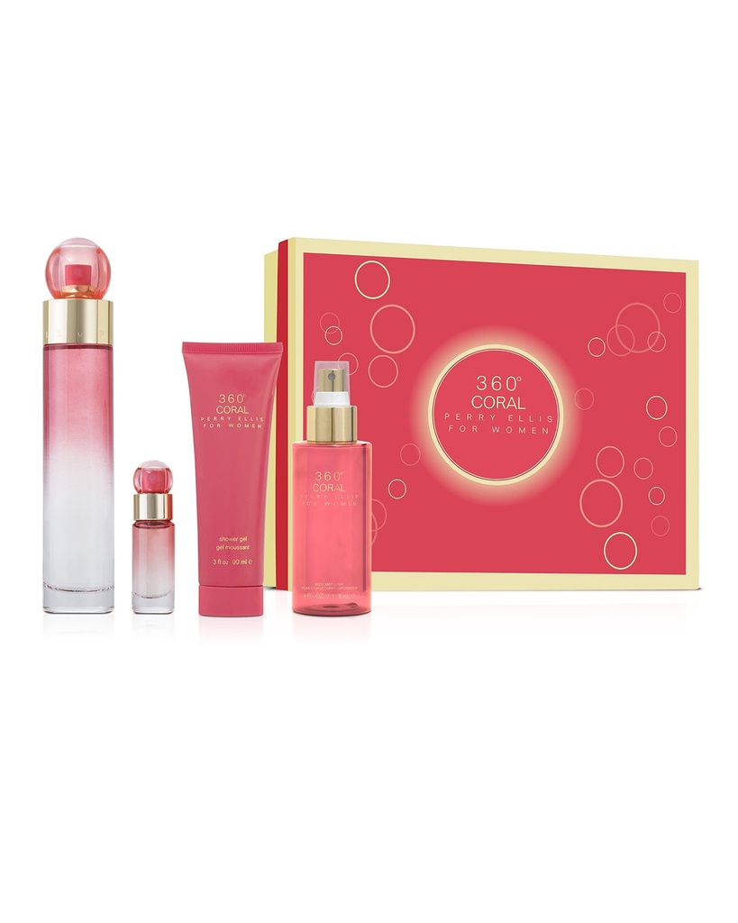 360 CORAL SET 4p 3.4oz W EDP SPY