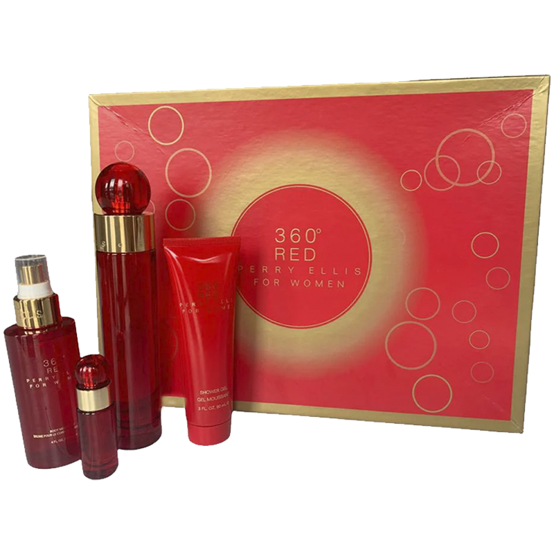 360 RED SET 4p 3.40z W EDP SPRAY
