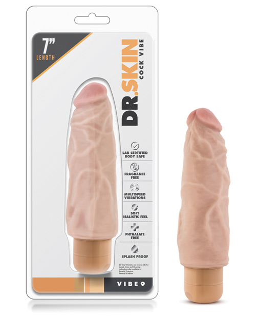 Blush Dr. Skin Vibe 7&quot; Dong #9 - Beige