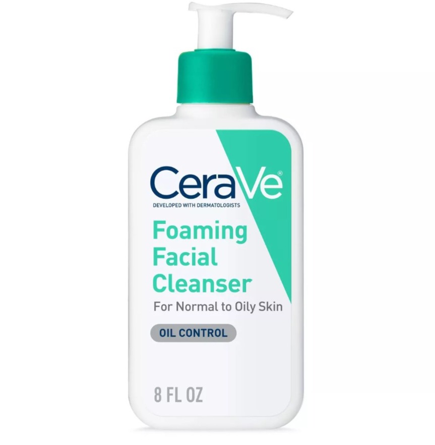 CeraVe Foaming Face Wash, Facial Cleanser for Normal to Oily Skin 8oz