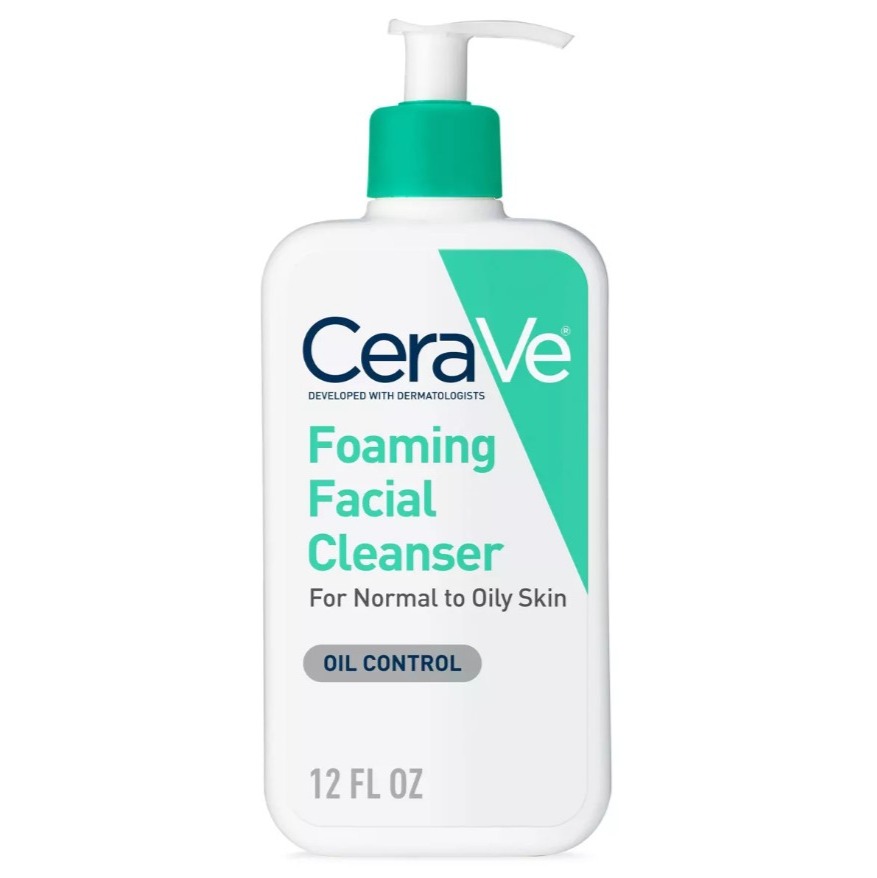 CeraVe Foaming Face Wash, Facial Cleanser for Normal to Oily Skin 12oz