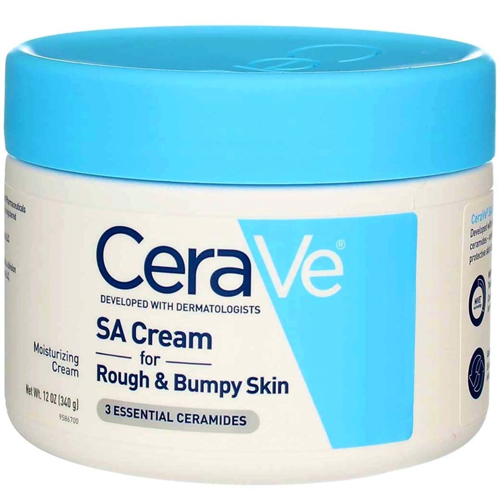 CeraVe SA Smoothing Cream Moisturizer with Essential Ceramides, Urea, and Salicylic Acid 12oz