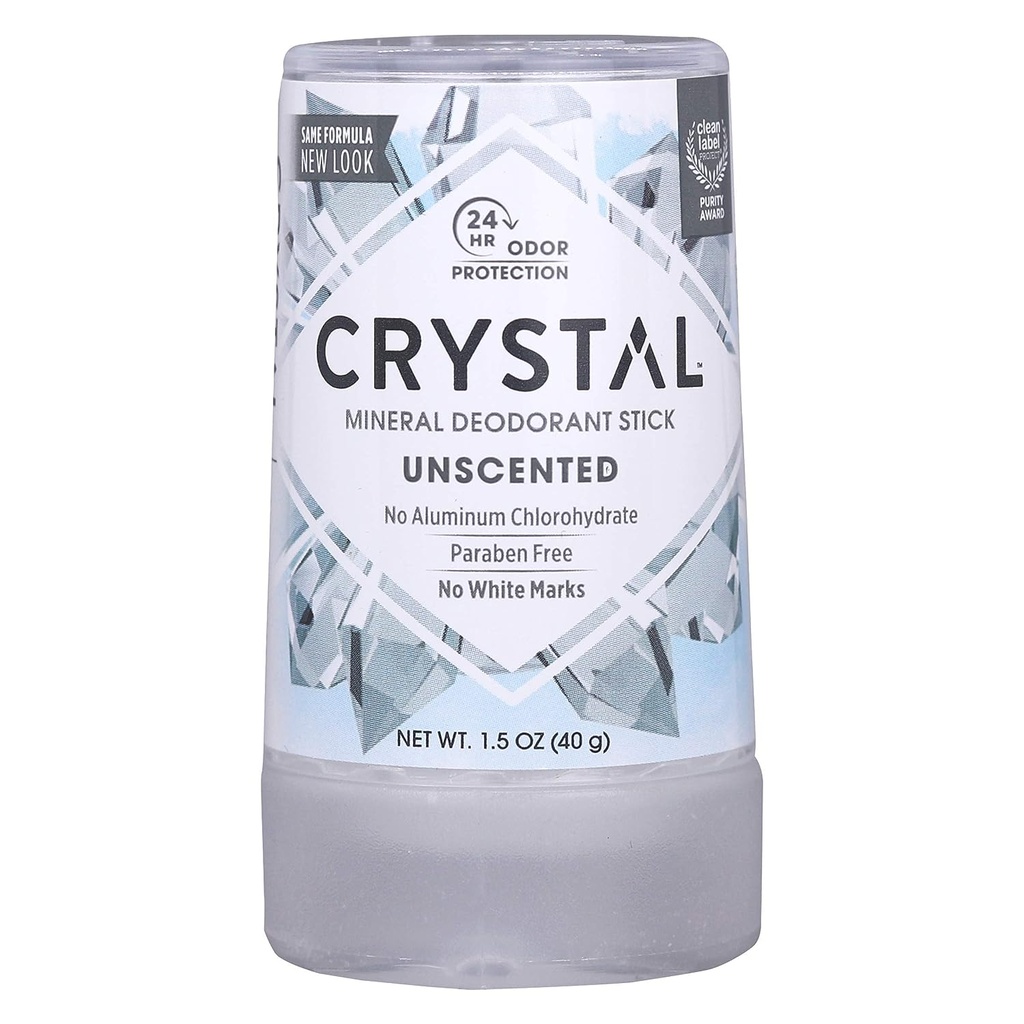 CRYSTAL Mineral Deodorant Stick - Desodorante mineral de  1.5 oz