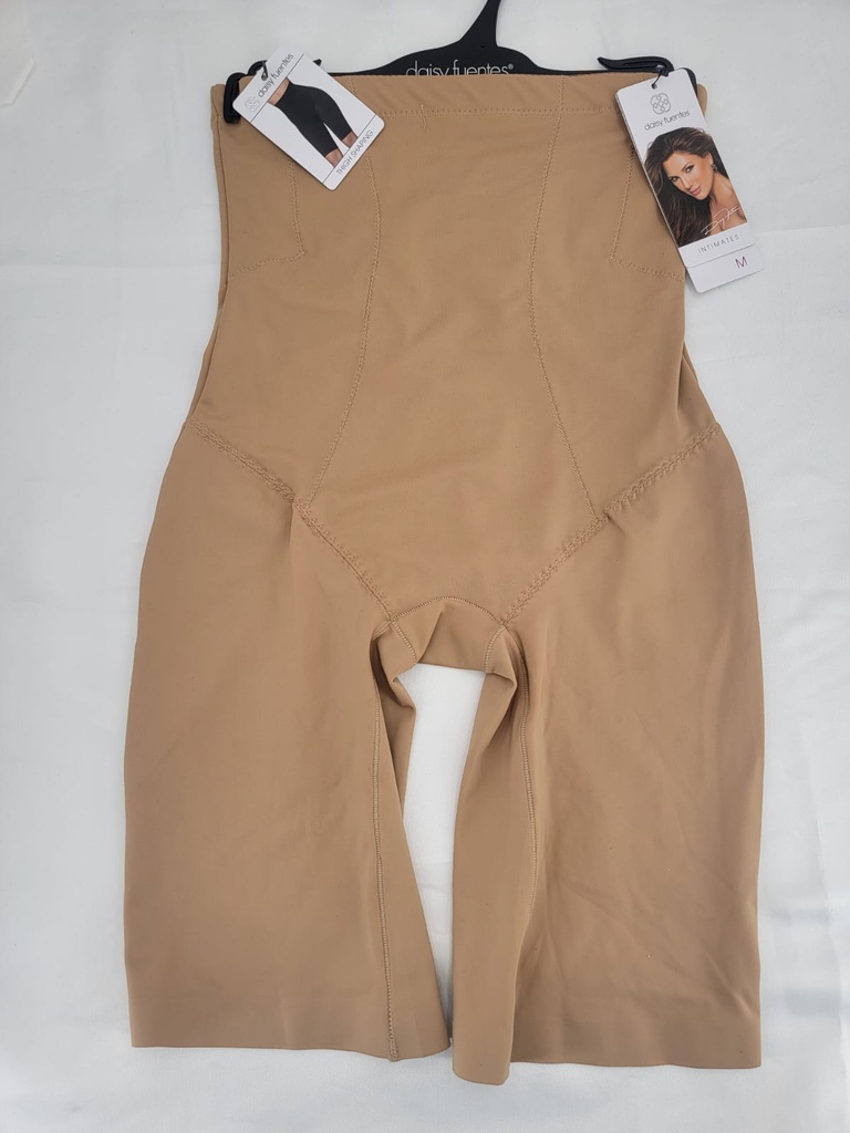 Short alto liso de cinturrilla alta color nude