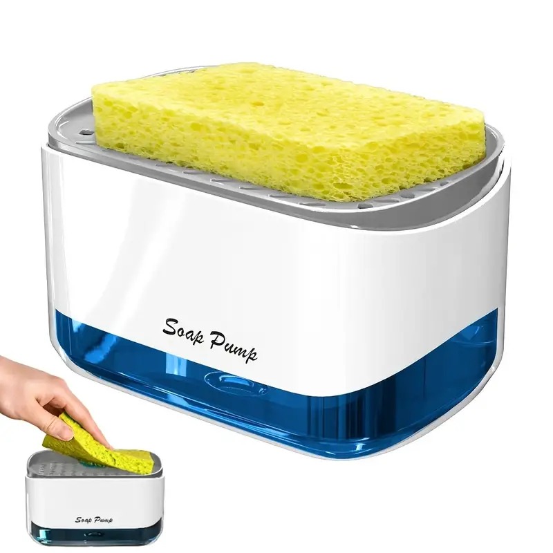 Dispensador de Jabón Lavavajillas con Portaesponja