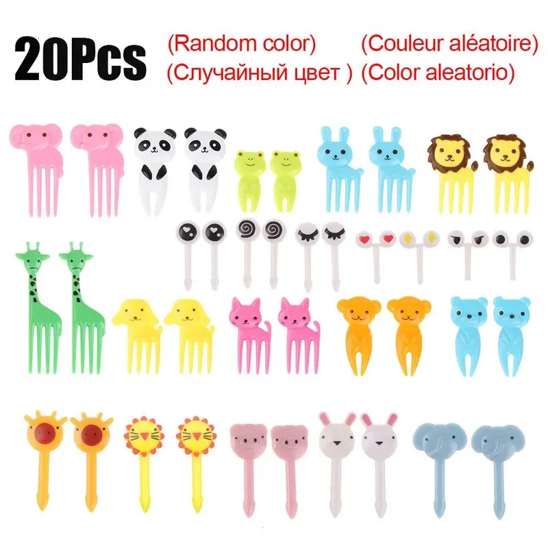 Palillos De Comida De Animales Para Niños 5 Pzs