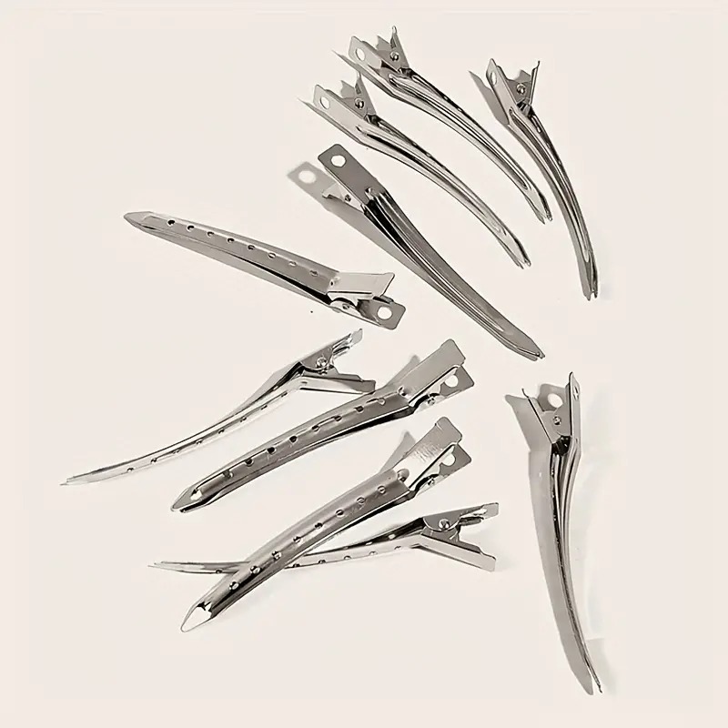 Pinzas Para El Cabello Con Pico De Pato De Metal