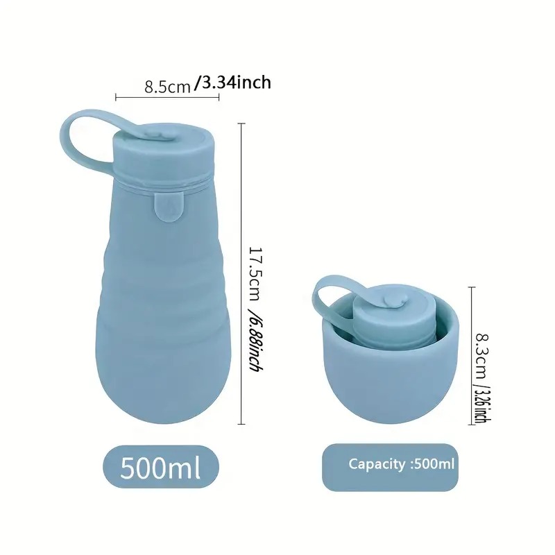 otella De Agua Plegable De Silicona De 500 Ml