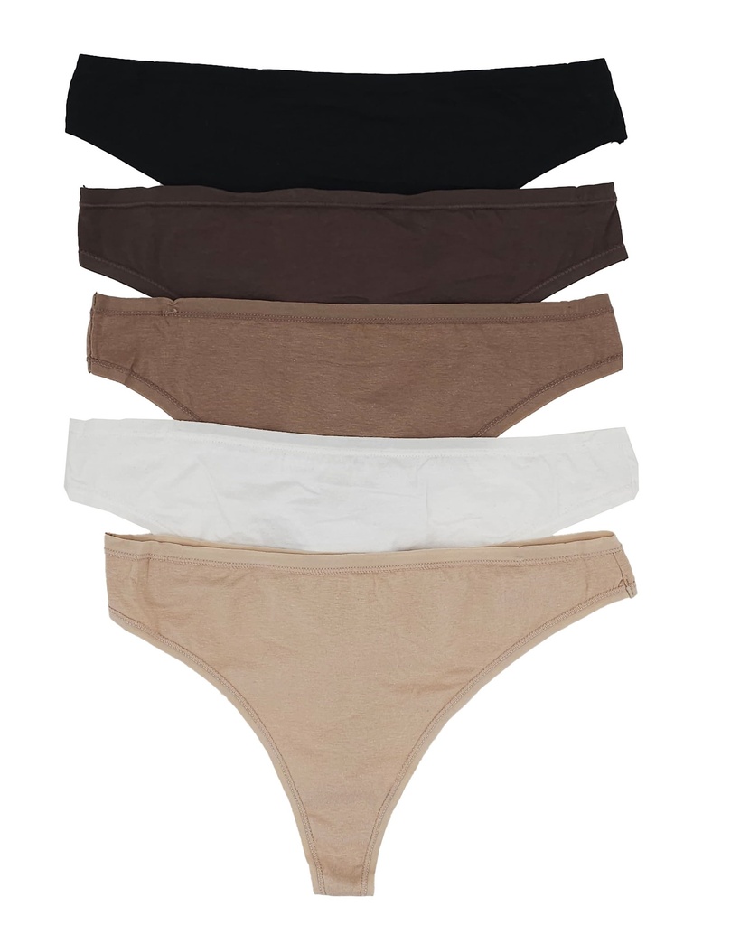 5 Pack panty tanga de algodon