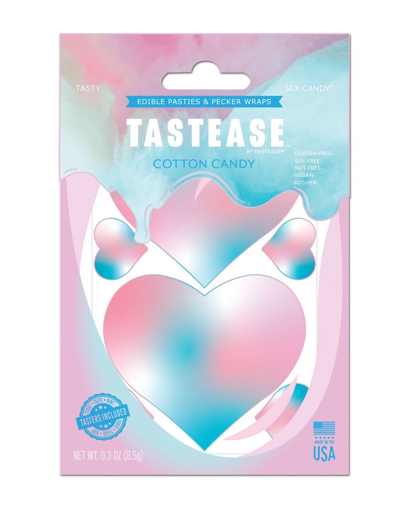 Pastease Tastease Edible Pasties &amp; Pecker Wraps - Cotton Candy O/S