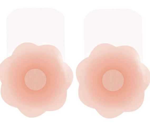Magic Bra 1 par cubre pezones en forma de flor color nude