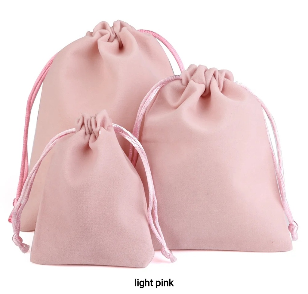 Bolsa Terciopelo Rosa sin logo