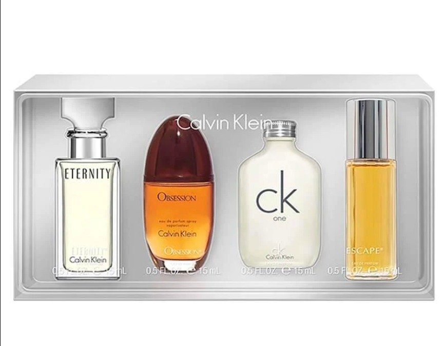 MINI SET CALVIN KLEIN WOMEN 4 PC ETERNITY/OBSESSION/CK ONE/ESCAPE