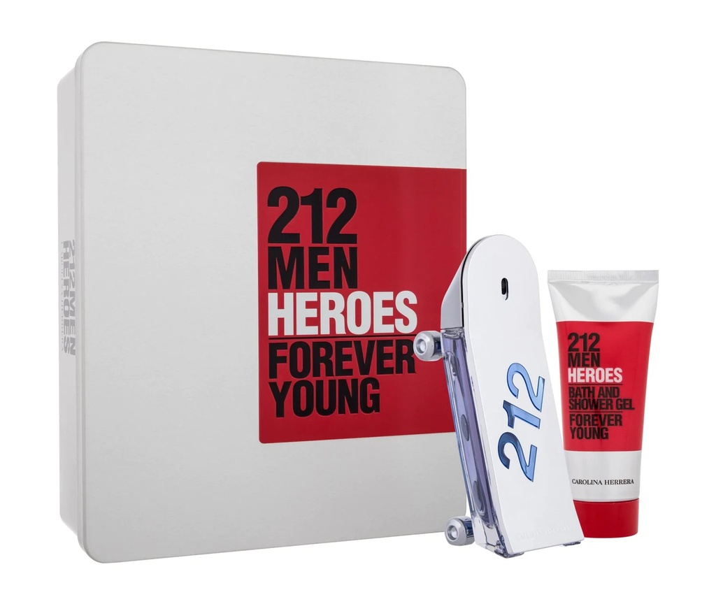 SET CAROLINA HERRERA 212 HEROES  MEN ( 2 PC )3.0 OZ EDT SP / 0.34 OZ EDT SP