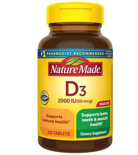 Nature made D3 2000 iu (50mcg) 220 tablets