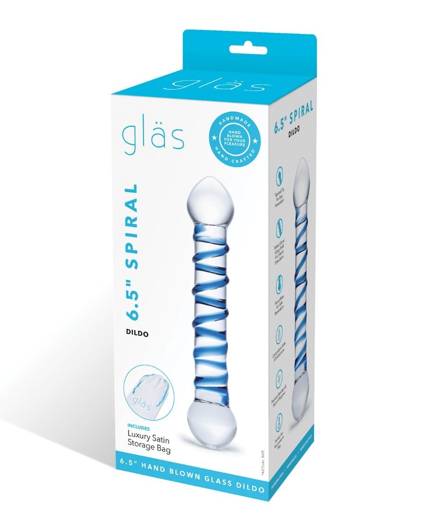 Glas 6.5&quot; Spiral Dildo