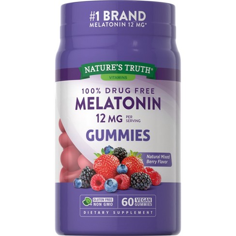 Nature's Truth 12mg Melatonin Vegan Gummies - 60ct