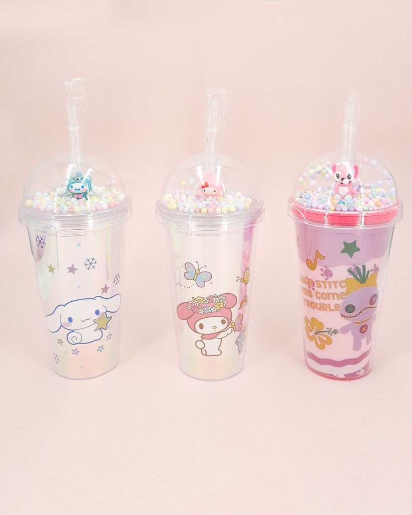 Accesorios vaso con pajilla