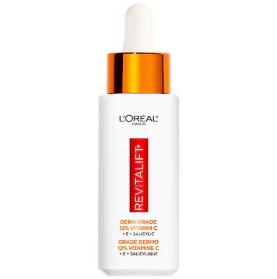 L'Oreal Paris Revitalift 12% Pure Vitamin C Serum, Vitamin E, Salicylic Acid, Brightening 1 oz