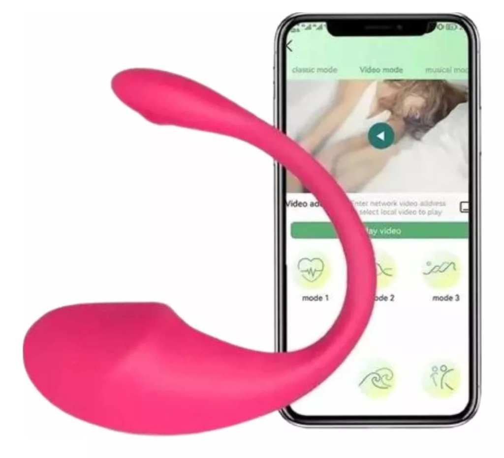 Mini vibrador de silicona bluetooth control remoto phone