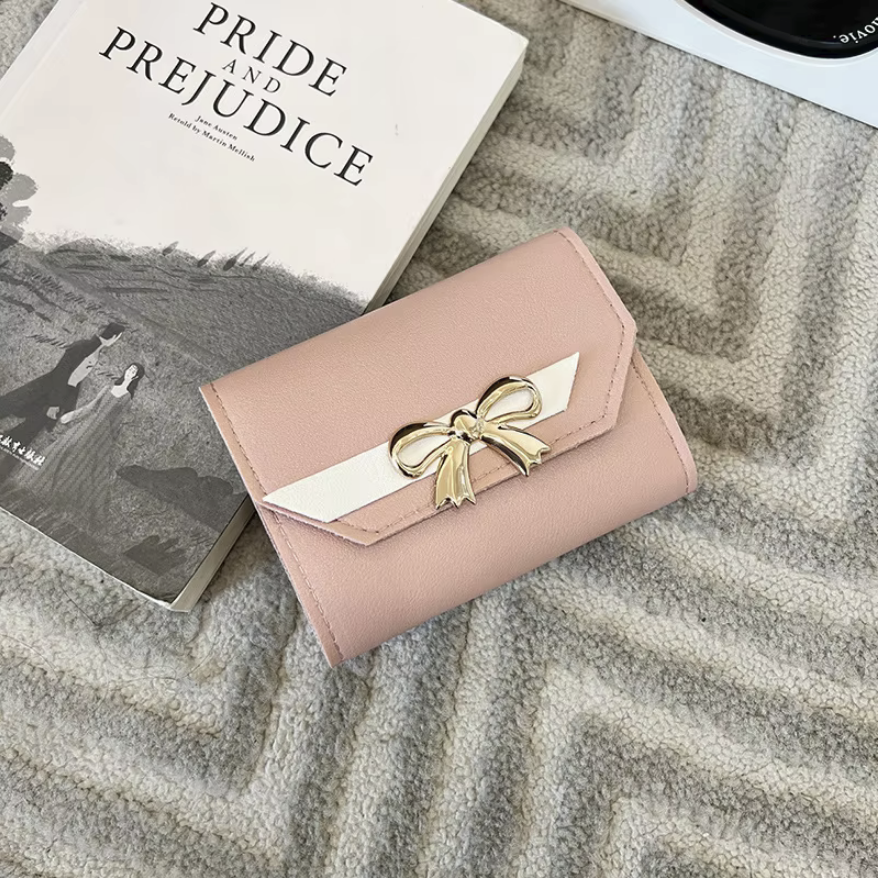 Cartera multifuncional de gran capacidad para mujer, billetera con Clip plegable, simplicidad y moda